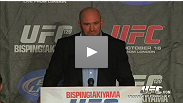 Dana, Condit, Hardy, Sassangle, Patrick, Pyle and Bisping take media questions after UFC 120 in London.